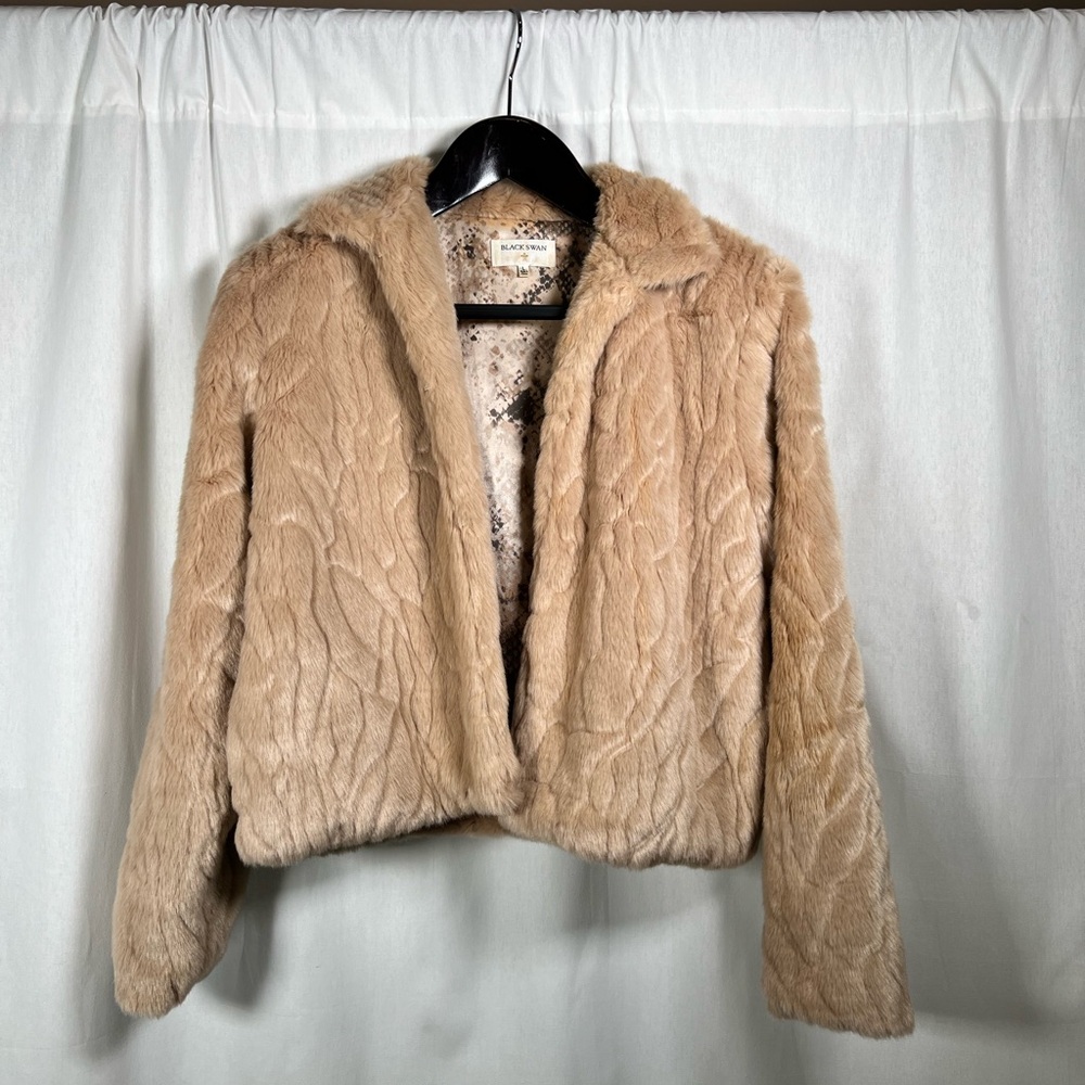 Black Swan Cream Teddy Jacket